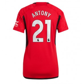 Manchester United Antony #21 Dámské Domácí Dres 2023-24 Krátký Rukáv